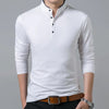 Heren polo shirt met lange mouwen - premium stof voor casual gelegenheden