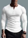 Heren ribbed henley shirt - slim fit casualwear met tijdloze stijl
