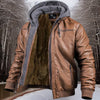 Heren leren jack met capuchon - stijlvolle casual outfit