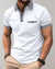Heren polo shirt - slim fit met patroonaccenten