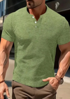 Heren henley t-shirt - lichte katoenen mix voor casual dagelijks gebruik