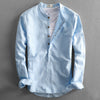 Heren linnen shirt - lichtgewicht kantooroutfit - stijlvolle lange mouwen button-up top voor casual en smart-casual looks