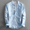 Heren linnen shirt - lichtgewicht kantooroutfit - stijlvolle lange mouwen button-up top voor casual en smart-casual looks