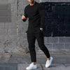 Stijlvolle zwarte trainingsoutfit - moderne heren lounge set