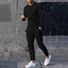 Stijlvolle zwarte trainingsoutfit - moderne heren lounge set