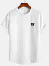 Heren jacquard t-shirt - moderne casual kleding met een unieke textuur