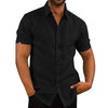 Heren korte mouw shirt in lichtgewicht linnenstijl voor casual uitjes - zomer essentials voor ontspannen kleding