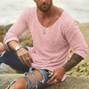 Heren casual top met lange mouwen - lichtgewicht tee voor zomerse activiteiten