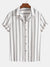 2-delig herenshirt en broekset - gestreepte lichte zomeroutfit voor dagtochten