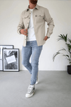 Lichtgewicht heren casual shirt jacket - veelzijdige buitenlaag voor casual en semi-formele gelegenheden