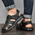 Heren leren sandalen met open teen - casual zomerschoenen voor dagelijks gebruik
