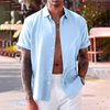 Heren korte mouwen shirt - lichtgewicht zomer casual top - ademend materiaal voor slimme gelegenheden