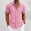 Heren korte mouwen shirt - lichtgewicht zomer casual top - ademend materiaal voor slimme gelegenheden