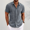 Heren korte mouwen shirt - lichtgewicht zomer casual top - ademend materiaal voor slimme gelegenheden