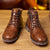 Heren leren boots - duurzame enkelschoenen met rits voor casual uitjes - stijlvol dagelijks gebruik