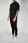 Heren slim fit sweatpants zwarte joggingbroeken - veelzijdige relaxte weekendoutfit