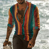 Lichte, gestreepte zomershirt voor heren - levendige stijl voor strand- en vakantieoutfits