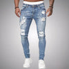 Heren versleten skinny jeans - eigentijdse denim broek