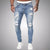 Heren versleten skinny jeans - eigentijdse denim broek