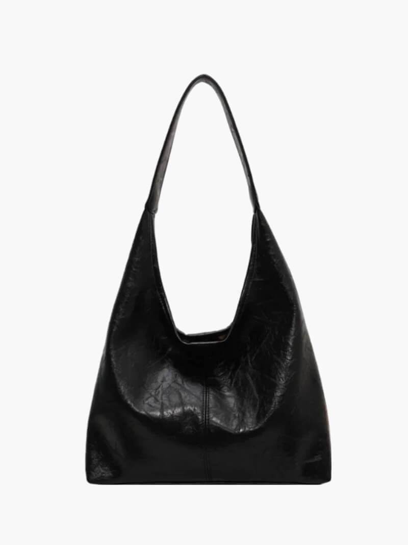 Minimalistische schoudertas dames - stijlvolle leren tas
